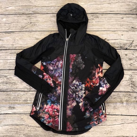 floral zip up jacket
